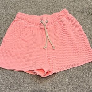 Aerie Coral waffle knit Shorts